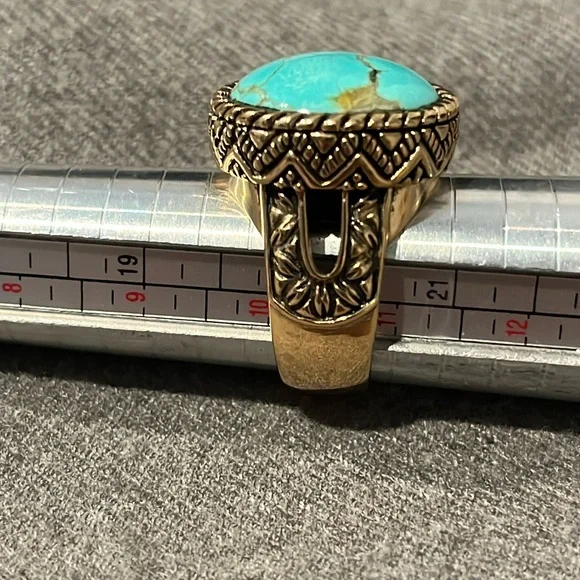 Turquoise Studio Barse Ring-10.5 - Picture 7 of 14